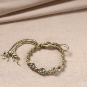 Beige - handmade german silver bracelet 26 - handcrafted