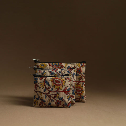 Beige - handmade multipurpose utility pouches (set of 3) 12