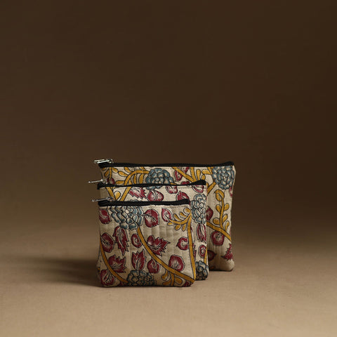 Buy Beige Handmade Multipurpose Utility Pouches (set of 3)