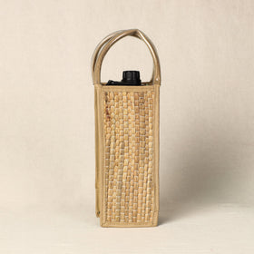  Beige Handmade Organic Water Hyacinth Bottle Bag