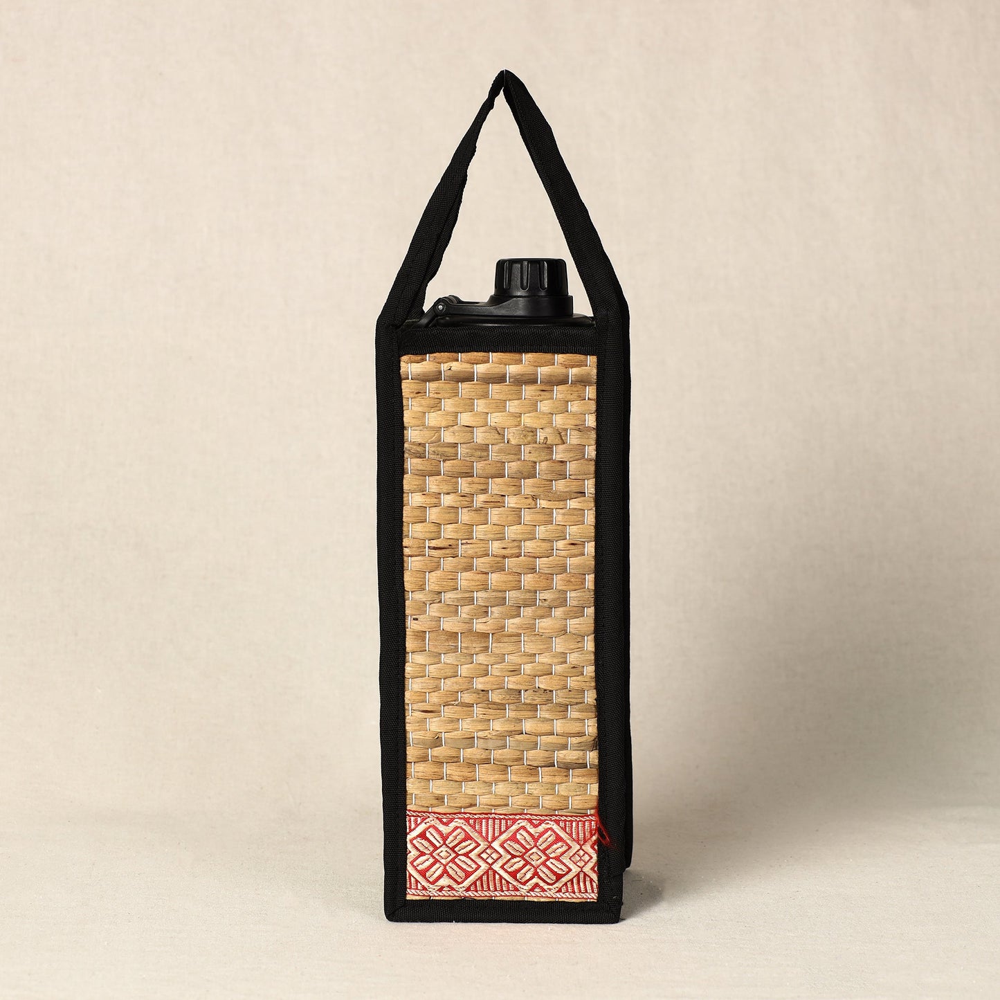 Buy Handmade Organic Water Hyacinth Beige Bottle Bag