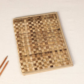 Beige Handmade Organic Water Hyacinth File Flder from Assam