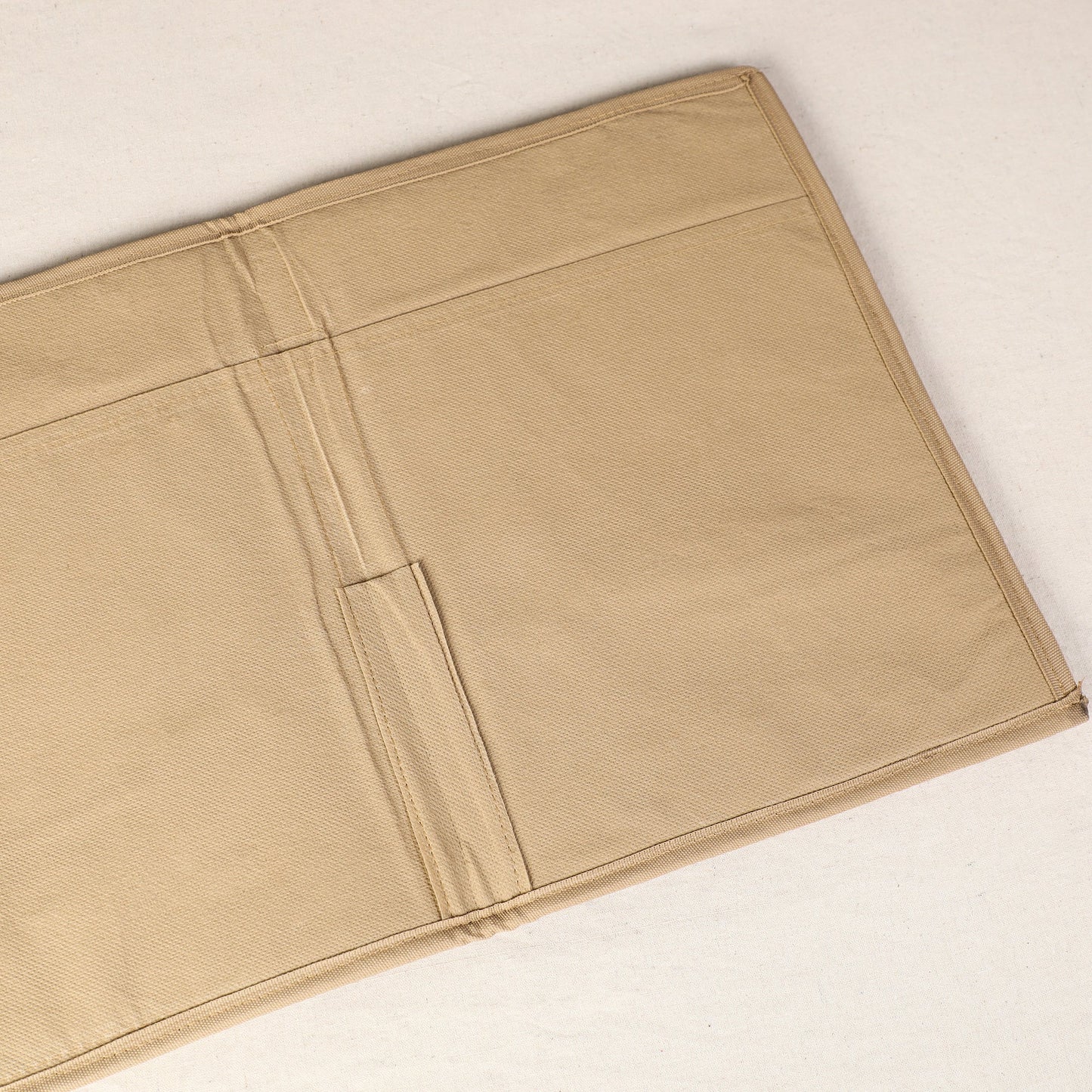 Beige Handmade Organic Water Hyacinth File Flder from Assam