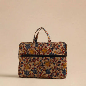  Beige Handmade Quilted Cotton Laptop Bag