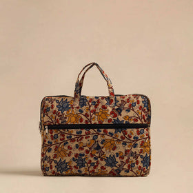  Beige Handmade Quilted Cotton Laptop Bag