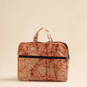  Beige Handmade Quilted Cotton Laptop Bag