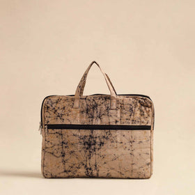  Beige Handmade Quilted Cotton Laptop Bag