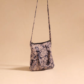 Beige - handmade quilted cotton sling bag 72 - handcrafted