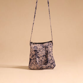 Beige - handmade quilted cotton sling bag 72 - handcrafted