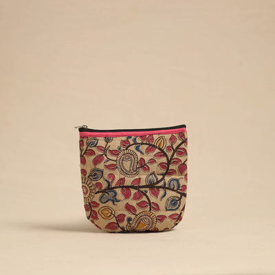  Beige Handmade Quilted Cotton Utility Pouch