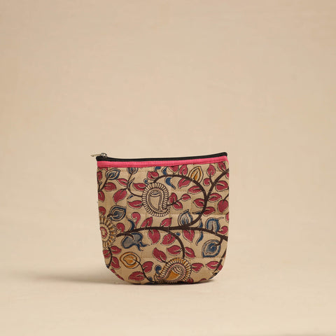  Beige Handmade Quilted Cotton Utility Pouch