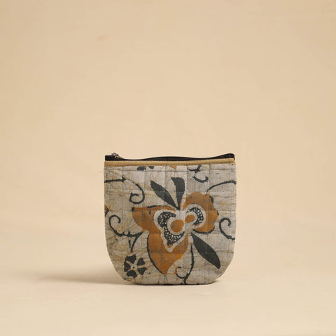  Beige Handmade Quilted Cotton Utility Pouch