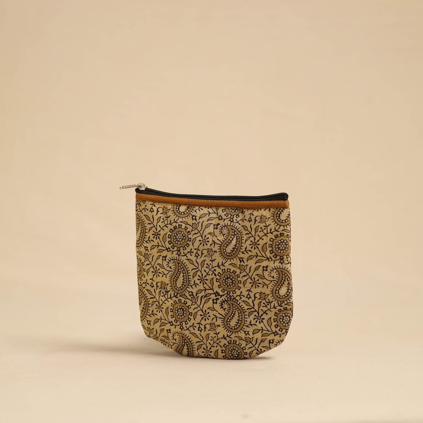  Beige Handmade Quilted Cotton Utility Pouch