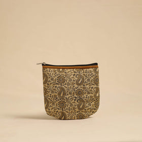  Beige Handmade Quilted Cotton Utility Pouch