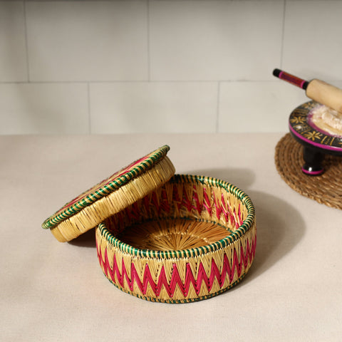  Handmade Sikki Grass Roti Box 