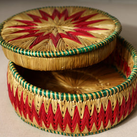  Handmade Sikki Grass Roti Box 