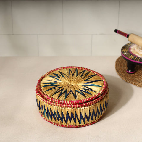  Handmade Sikki Grass Roti Box 