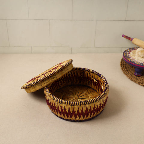  Handmade Sikki Grass Roti Box 