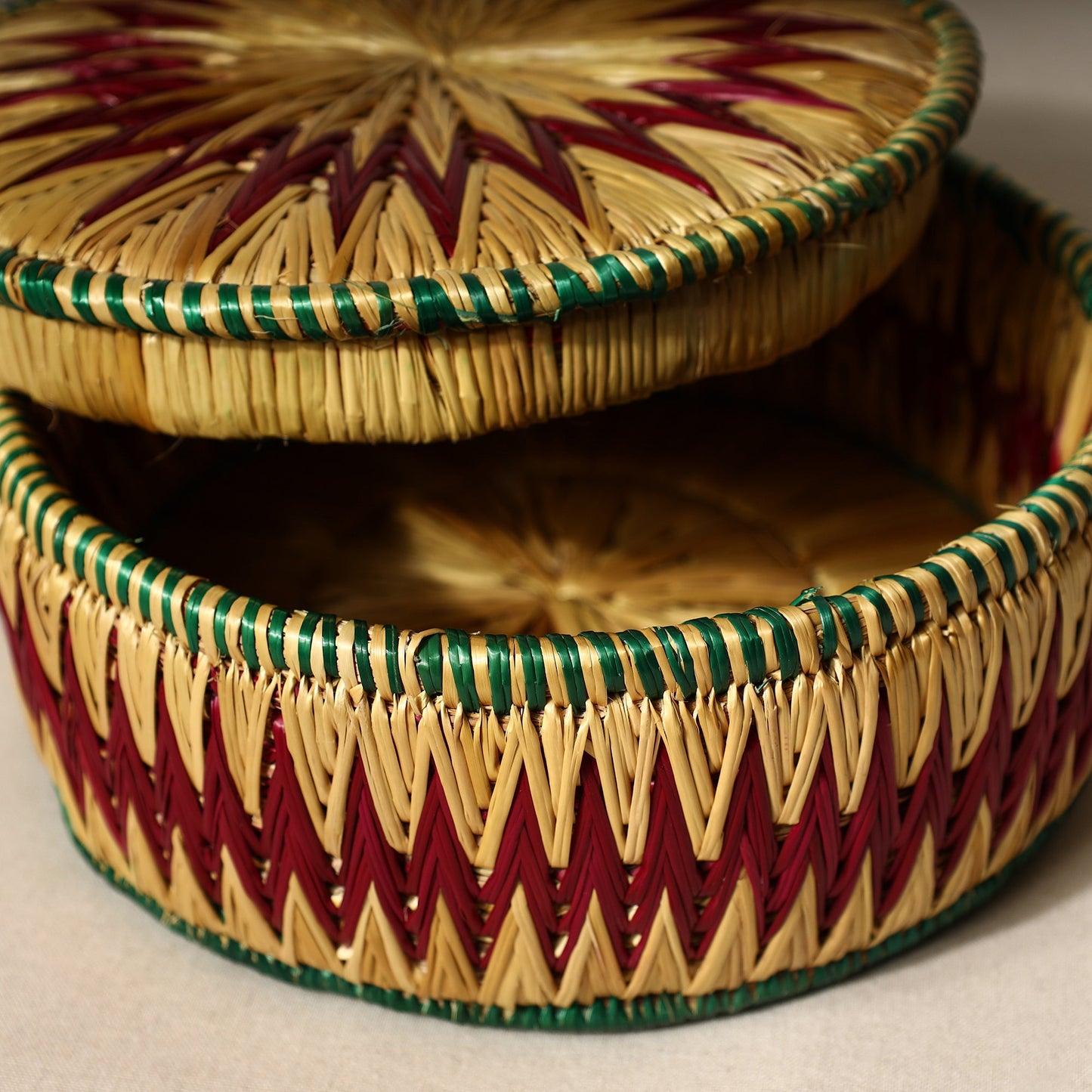  Handmade Sikki Grass Roti Box 