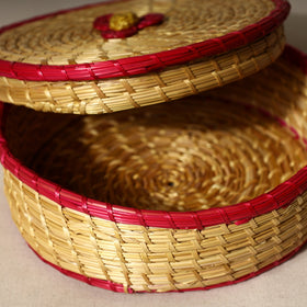 Eco-Friendly Handmade Sikki Grass Roti Box for Fresh Rotis