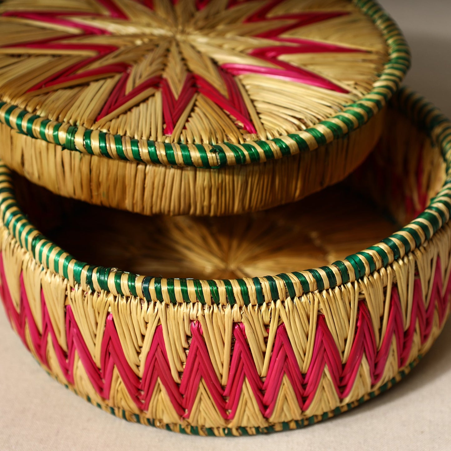  Handmade Sikki Grass Roti Box 