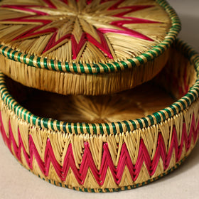  Handmade Sikki Grass Roti Box 