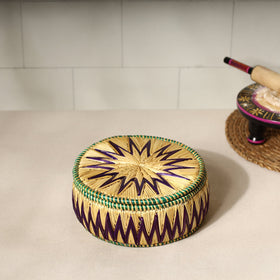  Handmade Sikki Grass Roti Box 