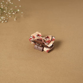 Beige - handmade women’s bow hair claw clip 06 - handcrafted