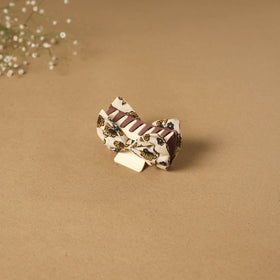 Beige - handmade women’s bow hair claw clip 13 - handcrafted