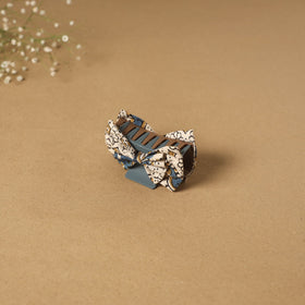 Beige - handmade women’s bow hair claw clip 18 - handcrafted