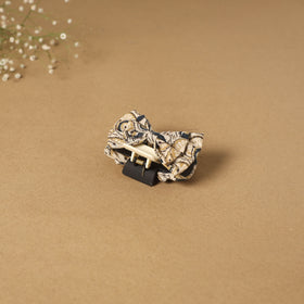 Beige - handmade women’s bow hair claw clip 24 - handcrafted