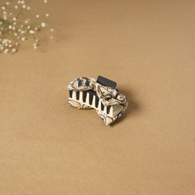 Beige - handmade women’s bow hair claw clip 24 - handcrafted