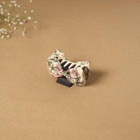 Beige - handmade women’s bow hair claw clip 33 - handcrafted