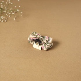 Beige - handmade women’s bow hair claw clip 33 - handcrafted