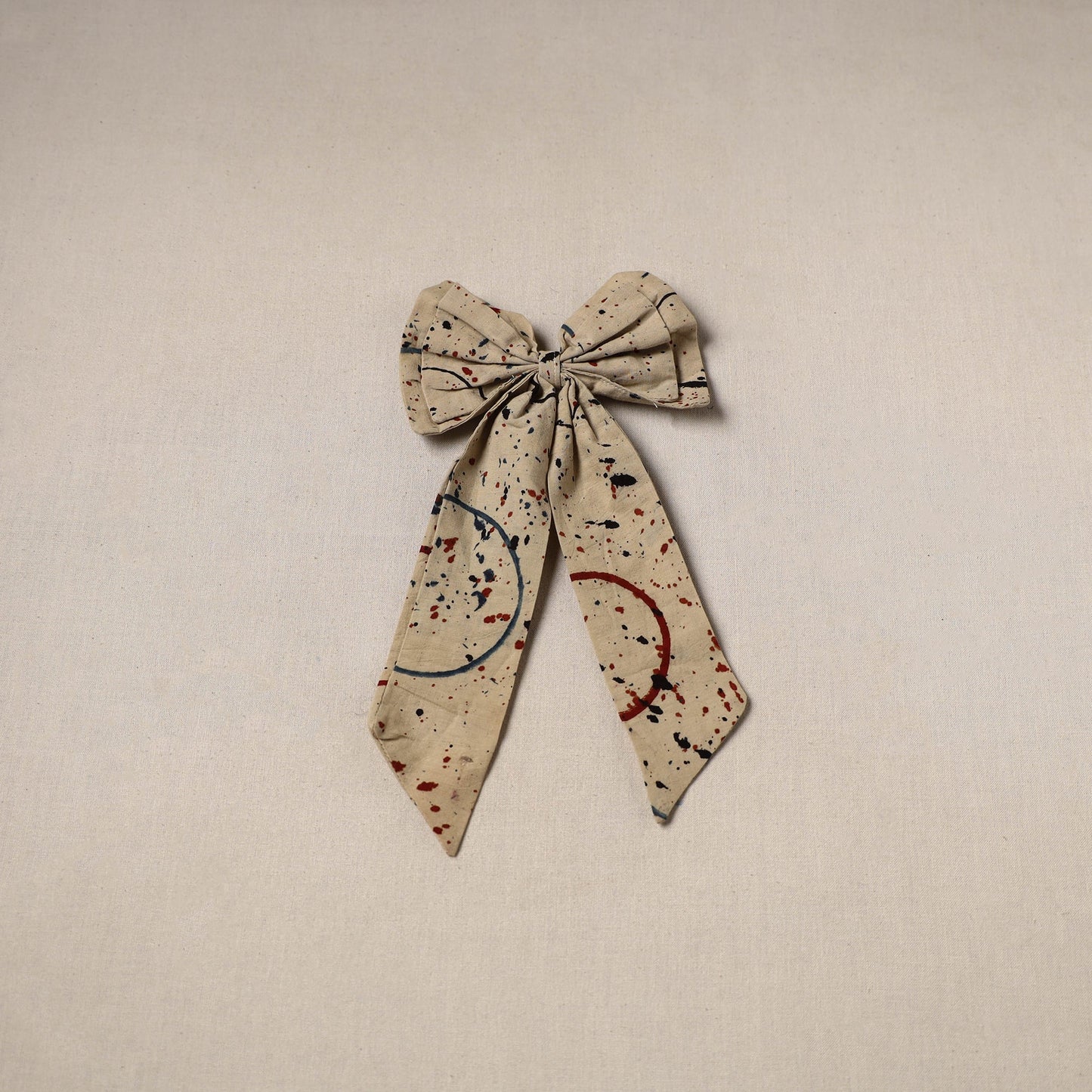 Beige - handmade women’s bow hair clip 106 - handcrafted