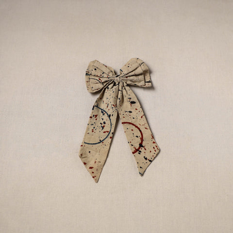 Beige - handmade women’s bow hair clip 106 - handcrafted