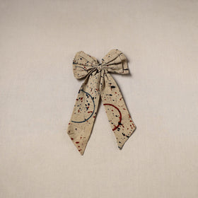 Beige - handmade women’s bow hair clip 106 - handcrafted