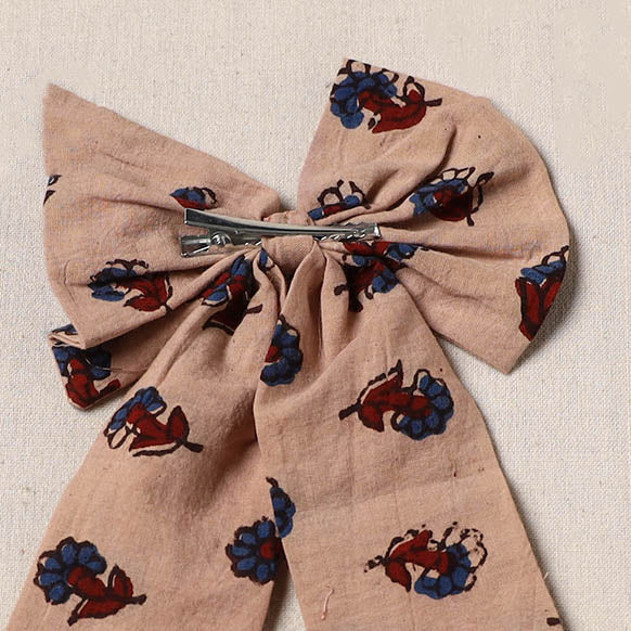 Beige - handmade women’s bow hair clip 92 - handcrafted