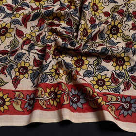 Buy Beige Handpainted Cotton Kalamkari Blouse Piece