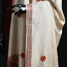 Handpainted madhubani handloom tussar cotton dupatta 07