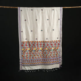 Handpainted madhubani handloom tussar cotton dupatta 10
