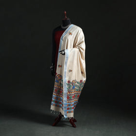 Handpainted madhubani handloom tussar cotton dupatta 14
