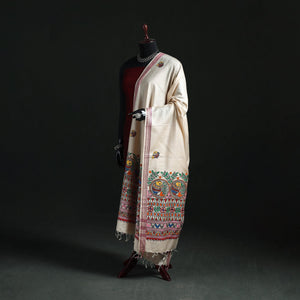 Handpainted madhubani handloom tussar cotton dupatta 22