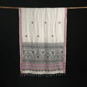 Handpainted madhubani handloom tussar cotton dupatta 24