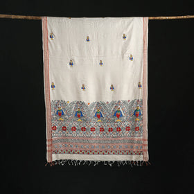 Handpainted madhubani handloom tussar cotton dupatta 28