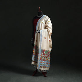 Handpainted madhubani handloom tussar cotton dupatta 29