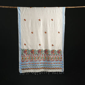 Handpainted madhubani handloom tussar cotton dupatta 29
