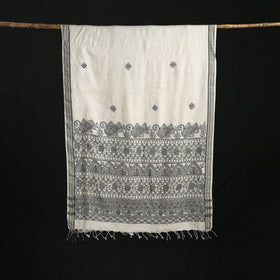 Handpainted madhubani handloom tussar cotton dupatta 30