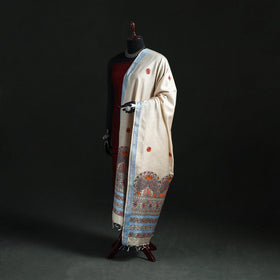 Handpainted madhubani handloom tussar cotton dupatta 33