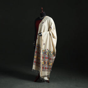 Handpainted madhubani handloom tussar cotton dupatta 36